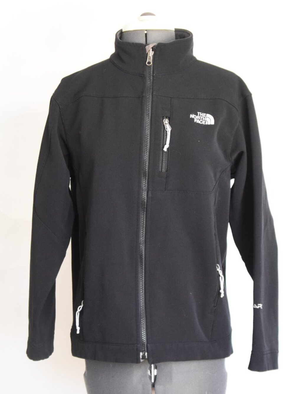 The North Face Apex Bionic Softshell Jacket Black Youth Large L G Full Zip